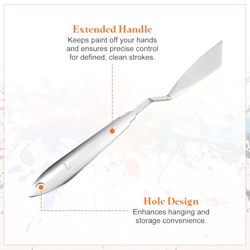 HARFINGTON Palette Knife Painting Tool 8.39" Stainless Steel Angled Spatula