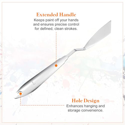 HARFINGTON Palette Knife Painting Tool 8.39" Stainless Steel Angled Spatula