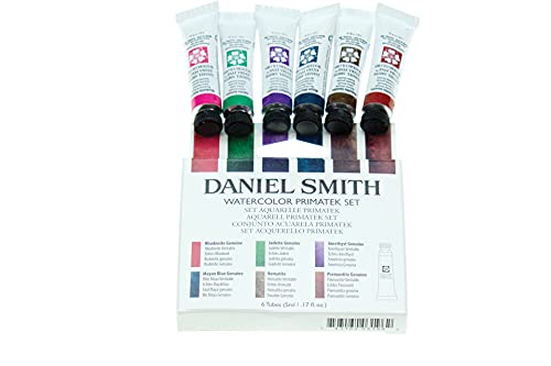 DANIEL SMITH Watercolor Set 5ml Tubes - Primatek Introductory Watercolor Set - 6 Tubes, 285610006, Blue, 0.17 Fl Oz (Pack of 6) - style: Primatek Introductory Pack