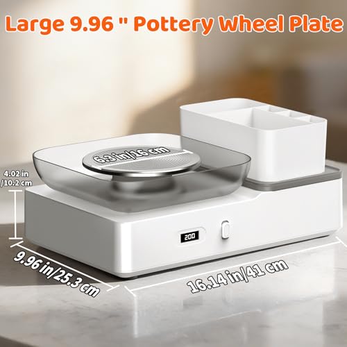 Skirfy Pottery Wheel for Adults Kids,Clay Craft Set for Ages 6-12 - color: White
