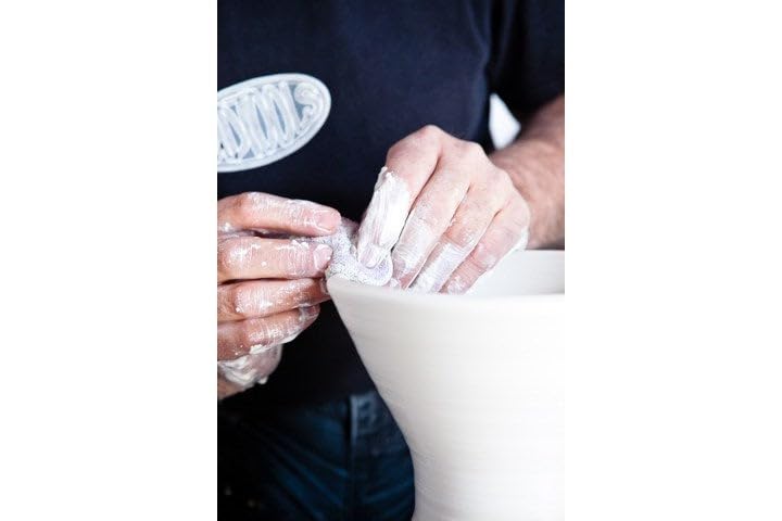 Mudtools White MudSponge – Fine Finishing Pottery Sponge for Clay, Ceramics, and Wheel Throwing | Compressed, Durable, Perfect for Smoothing and Detail Work - color: White