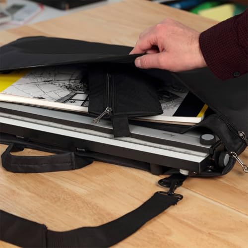 PXB Bags for Architects and Drafters - for Fixed & Multi-Angle 20x26" PXB Drafting Board - Art Desk Carrier- Adjustable Strap, Easy-Grip Handle, Water-Resistant Nylon & Zippered Pockets - size: 23x30"