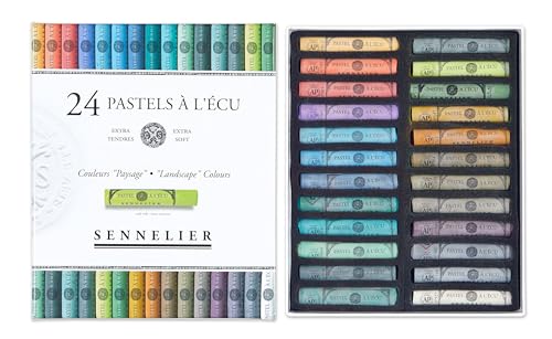 SENNELIER Extra-Soft French Pastel Landscape Artist Box Set, 24-Colors