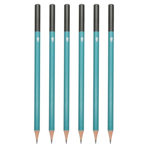 PATIKIL HB Drawing Pencils for Sketching, 6PCS Sketch Pencils for Drawing Art Pencils Graphite Wood Pre-sharpened for Drawing Sketching Artist, Hexagonal, Black Refill, Green/Black Pole - style: HB