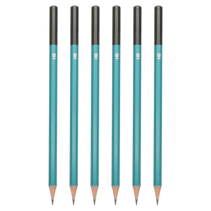 PATIKIL HB Drawing Pencils for Sketching, 6PCS Sketch Pencils for Drawing Art Pencils Graphite Wood Pre-sharpened for Drawing Sketching Artist, Hexagonal, Black Refill, Green/Black Pole - style: HB