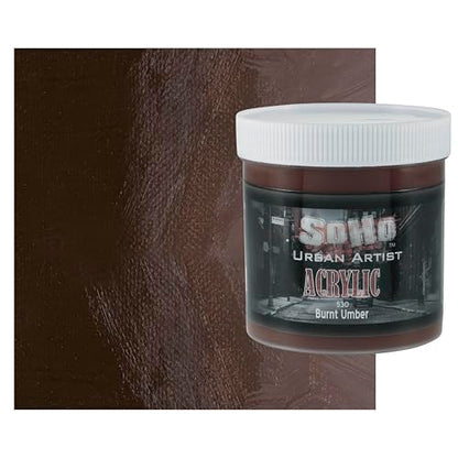 Soho Urban Artist Heavy Body Acrylic Paint - 500 ml Jar - Burnt Umber - Thick, Rich Color, Excellent Coverage, Professional Quality - Artists Acrylic Paint - color: Burnt Umber, size: 16.91 Fl Oz (Pack of 1)