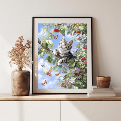 Milila Diamond Art Kits for Adults Full Drill Diamond Painting Kit(Kitten) - color: Kitten