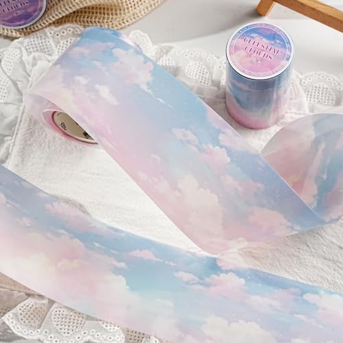 Cloud PET Tape Stickers for Journaling Supplies,Scrapbook Stickers for DIY - color: Realm