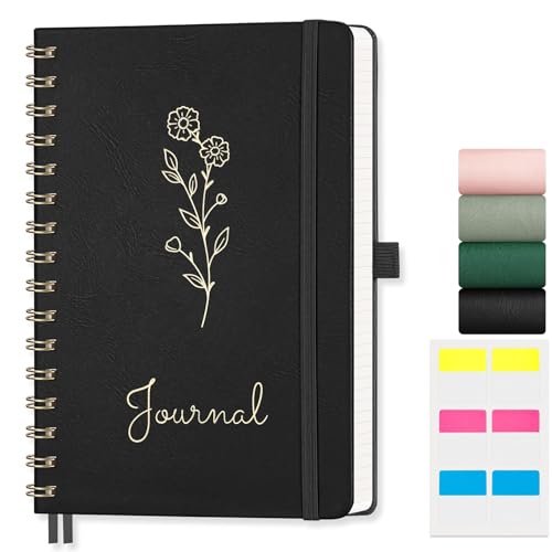 EMSHOI Graph Grid Spiral Journal Notebook, 140 Pages, A5 Size (5.7" x 8.2") - color: Black, style: A5 Graph