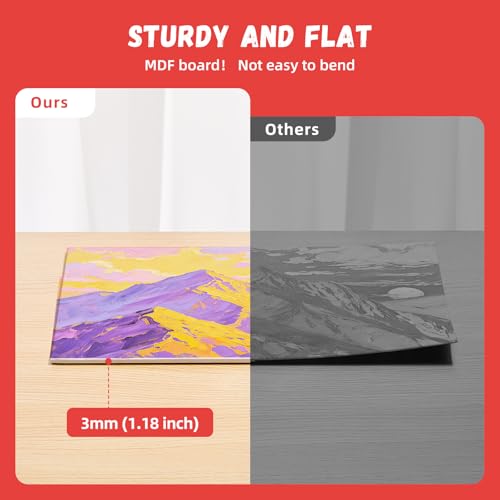 12 Pack 16x20 Inch Flat Canvas Panels Large Painting Boards | 8 Oz Triple Primed 100% Cotton Acid Free White Blank for Acrylic, Oil Paints - size: 16"x20"