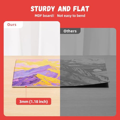 Simetufy 16x20inch 24 Pack Large Painting Canvas Boards Flat Canvas Panels | Gesso Primed Acid-Free 100% Cotton for Acrylics Oil Watercolor Tempera Paints - size: 16"x20"