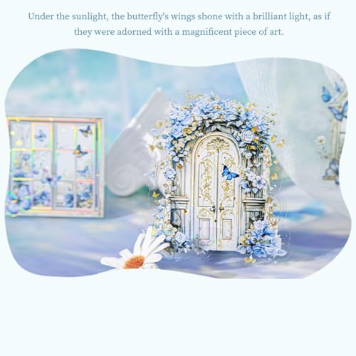 60 Pcs Gold Holographic Butterfly Window Stickers for Scrapbooking - color: Butterfly Dancing Window