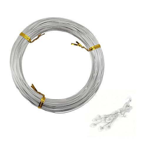 18 Gauge Aluminum Craft Wire,98 Ft Silver Metal Wire for Jewelry Making and DIY Projects，Bendable Metal Wire for Arts, Crafts, and Christmas Ornaments - size: 18 Gauge 98 Ft