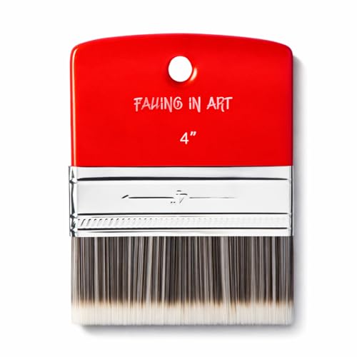 4 Inch Flat Paddle Paint Brush | Scale Brush, Blending Paint Brush, Wide Flat Paint Brushes for Oil and Acrylic Paints - color: Flat, size: 4''