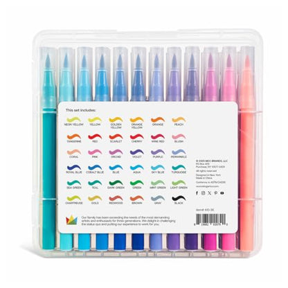 KINGART Watercolor Brush Markers, 36 Piece, Multicolor, 410-36 - style: Set of 36
