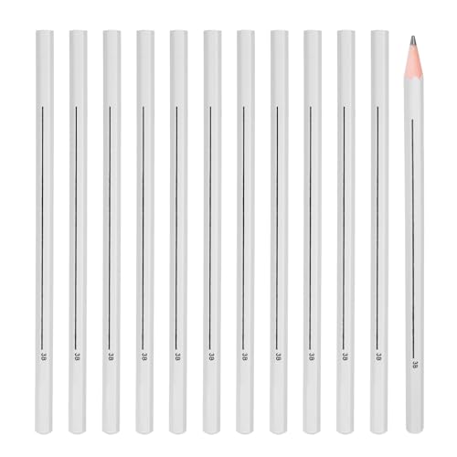 PATIKIL 3B Graphite Pencils for Drawing, 12Pcs Sketching Pencils Wood Supplies Set Break-Resistant Lead with Built-in Sharpening Area for Painting Sketching Artist Design - style: 3B