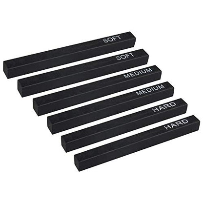 MyLifeUNIT Compressed Charcoal Sticks (2 Soft, 2 Medium and 2 Hard), Square Compressed Graphite Drawing Pencils for Artists (2H, HB, 2B, 4B, 6B and 8B)