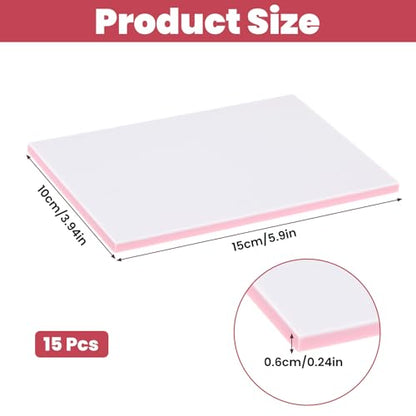 14 Pack Rubber Carving Block, 4" x 6" Easy Cut Lino Blocks, Soft Linoleum Block for Printmaking, Stamps, Crafts
