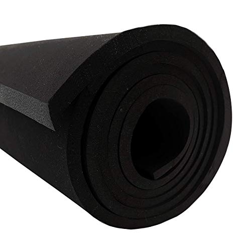 Dualplex Neoprene Sponge Foam Rubber Sheet Roll, 12x54 Inches x 1/8" Thick, Perfect Cosplay Padding, DIY Project Sheet - Easy Cut Non-Adhesive Multi-Function Soundproof Rubber Foam - size: 12X54 inches X 1/8" Thick