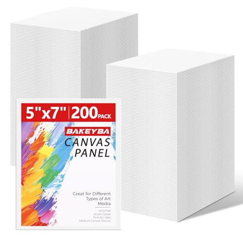 200 Pcs 5x7 Inch Small Canvas Boards for Painting 100% Cotton White - size: 5"x7"- 200pcs