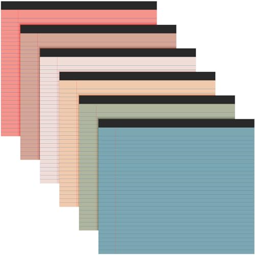 Lincia 6 Pcs Legal Pads Landscape Notebook, Vintage Color - color: Vintage Color