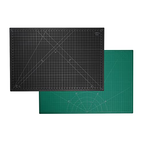 Pacific Arc Double Sided Self Healing Cutting Mat - Thick and Durable Vinyl Rotary Cutting Mat for Sewing & Scrapbook Paper Cutting Mat (24"x36") - size: 24"x36"