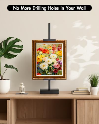 Rofio 17" Adjustable Tabletop Easel, Picture Frame Stand for Signs, Black - color: Black