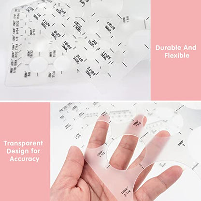 Tamaki Circle Template Circle Round Stencil Templates for Drafting for Office and School Building Formwork Drawings Templates, Large and Small Size, 3 Pack - size: 11.42 x 8.70 Inch