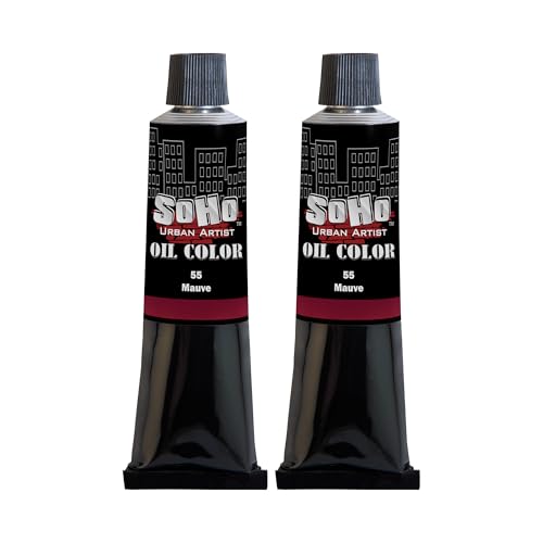 Soho Urban Artist Oil Paint - 2 Pack, Mauve 2 Pack - 170 ml Tube - Best Valued Oil Colors for Painting with Excellent Pigment Load - color: Mauve