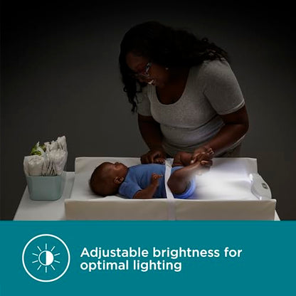 Contours GlowFlex Baby Night Light for Diaper Changes – Dimmable Soft Glow, Touch Control, Auto Shut-Off, Non-Slip Strap – Fits Sealy Baby & Select Changing Pads, Check Compatibility - style: Light ONLY