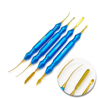 Titanium Dental Sculpture Knife Wax Carving Tools Spatula Double Ends Dental lab Tools (1 piece D)