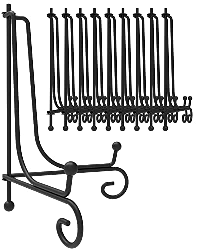 Lzerking Iron Display Stand 10 Packs, 10 Inches Plate Stand for Display