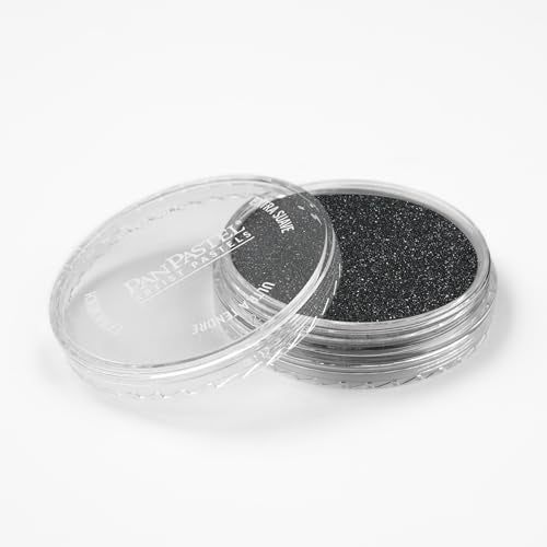 PanPastel Artist Pastels by GOLDEN, Pearl Medium Black (Coarse), 2.44” / 62mm Pan Diameter, Professional Artist Pastels, Unique Pan Format (cake-like) - color: Pearl Medium - Black COARSE, size: 1 Count (Pack of 1)