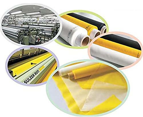 INTBUYING Silk Screen Mesh Screen Printing Mesh Fabric 200 Mesh (80T) Yellow 3 Yards Long 63 Inches Wide - color: 200 Mesh (80t) Yellow, size: 63-Inches-Wide