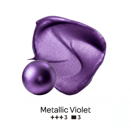 Nicpro Metallic Violet Acrylic Paint, 8.45oz/250ml Purple Craft Paint, | Large, Non Toxic, Non Fading Art Paint for Wood, Metal, Clay, Fabric, Canvas, Ceramic, Furniture, Handcrafts - color: Metallic Violet, size: 8.45 Fl Oz (Pack of 1)