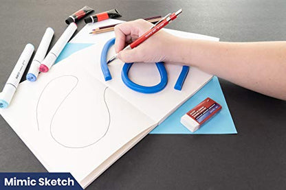 Pacific Arc Flexible Curve 24" with Inking Edge, For Drawing, Pattern making, Engineering, Stencil making - size: 24 Inch