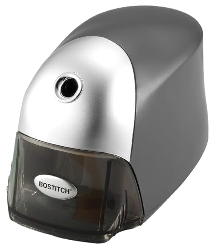 Bostitch Office QuietSharp Executive Heavy Duty Electric Pencil Sharpener for 65% Faster Sharpening and 6X Longer Cutter Life - Colored Pencil Compatible, Charcoal - color: Charcoal