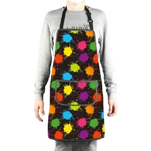 MBMSO Painting Artist Apron with Pockets Artist Painter Gifts Art Lover Gift for Art Teacher Student Painter Apron Waterproof - color: Love Art Apron-4