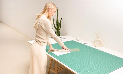 Elan Cutting Mat 36x60 Green, Extra Large Self Healing Cutting Mat 36 x 60 Inch, 5-Ply Craft Board Green, Hobby Board for Sewing and Quilting - style: 60 x 36"