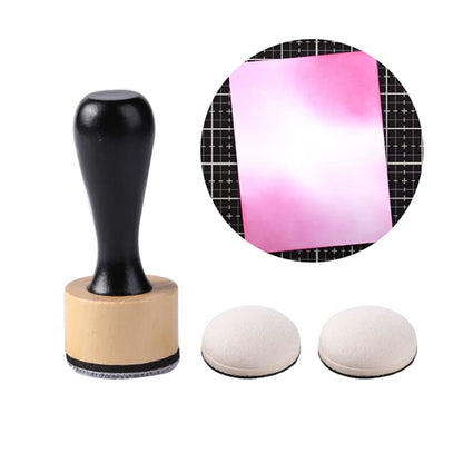 Briartw 36PCS,Mini Ink Blending Tools (12 PCS) with 24 Replacement Domed Foam Pads,Round for Stamp Ink Distressing, Blending, Alcohol Ink, Dabber Tool Applicator and More - color: 12 Handle+24 Domed Foams