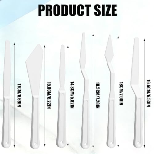 30-Piece Palette Knives, Flexible Art Tool, Stenciling Knife for Layered Colors, Carving and Painting Art Tools, Suitable for Carving, Oil Painting, and Watercolor Painting, White