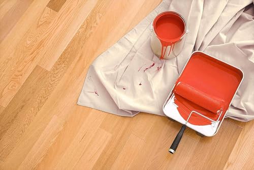 ZUPERIA Canvas Drop Cloth for Painting (Size 4' x 15' Feet Pack of 4) Painters Drop Cloth for Painting, Furniture & Floor Protection All Purpose Thick Canvas tarp with Double Stitched Edges - size: 4' x 15' Feet