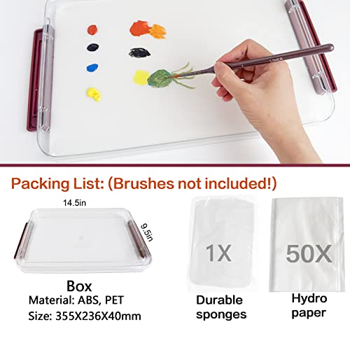 9.5x14.5x1.6 inches Wet Palette for Miniature Models - Wet pallete for Acrylic Painting Wet pallets for Painting Miniatures Keep Your Paint Wet for Longer for Miniature Models