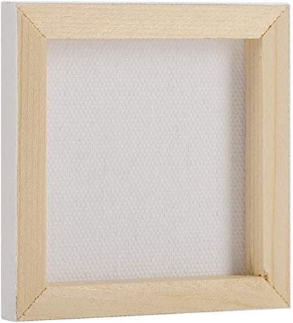 Tosnail 12 Packs Mini Canvas and Easel Set, Art Easel Stand with Canvas Set Tabletop Wooden Display Stand and Canvas Panels for Artist, Students, Adults, Kids Painting
