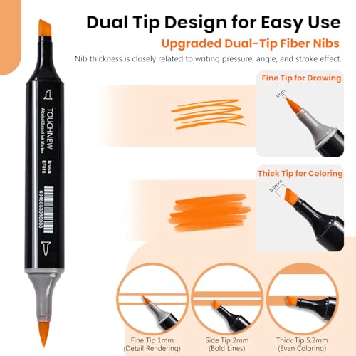 13Pcs Alcohol Markers Pure Color Series,Black Pen Barrel Dual Tip Soft Art Solid Color Markers Set for Adults Beginner Drawing Sketching (Purple) - color: Purple