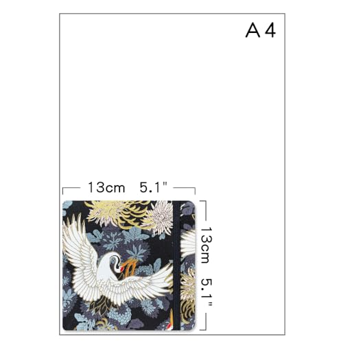 Mifuner Square 5x5 Bleedproof Marker Paper Pad,110 GSM Alcohol Ink Bristol Paper Sketchbook,Handmade Journal 88 Sheets (176 Pages) Markers Ink Mediums Art Sketch Book White Crane - color: S-White Crane