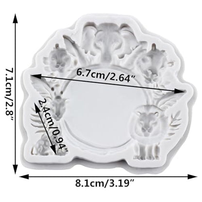 Animal Polymer Clay Mold Lion Elephant Giraffe Silicone Molds - color: Style I