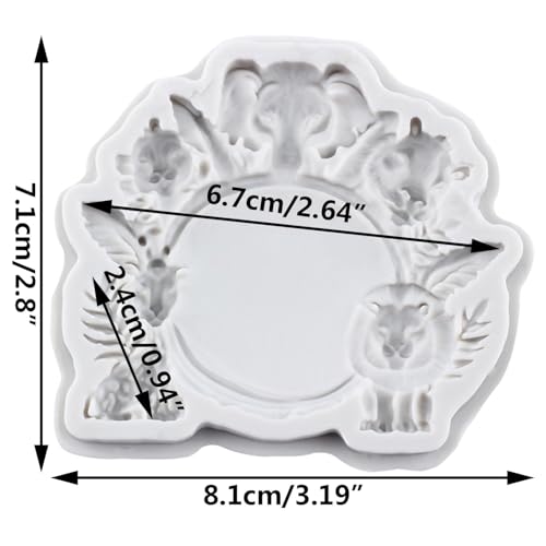 Animal Polymer Clay Mold Lion Elephant Giraffe Silicone Molds - color: Style I