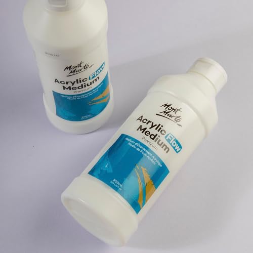 Mont Marte Premium Acrylic Flow Medium 16.9oz (500ml) (Pack of 2) - size: 16.9 Fl Oz (500ml) (Pack of 2)