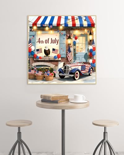 askkqtx Independence Day Diamond Art Kits for Adults 14x14 Inch - color: Independence-G9490